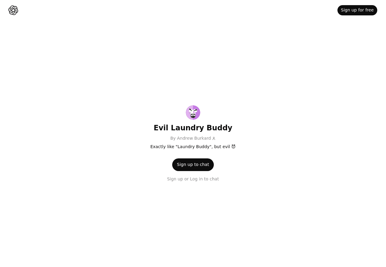 Evil Laundry Buddy
