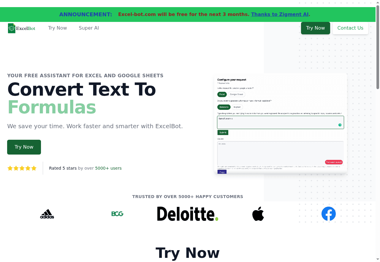 Excel Bot AI assistant