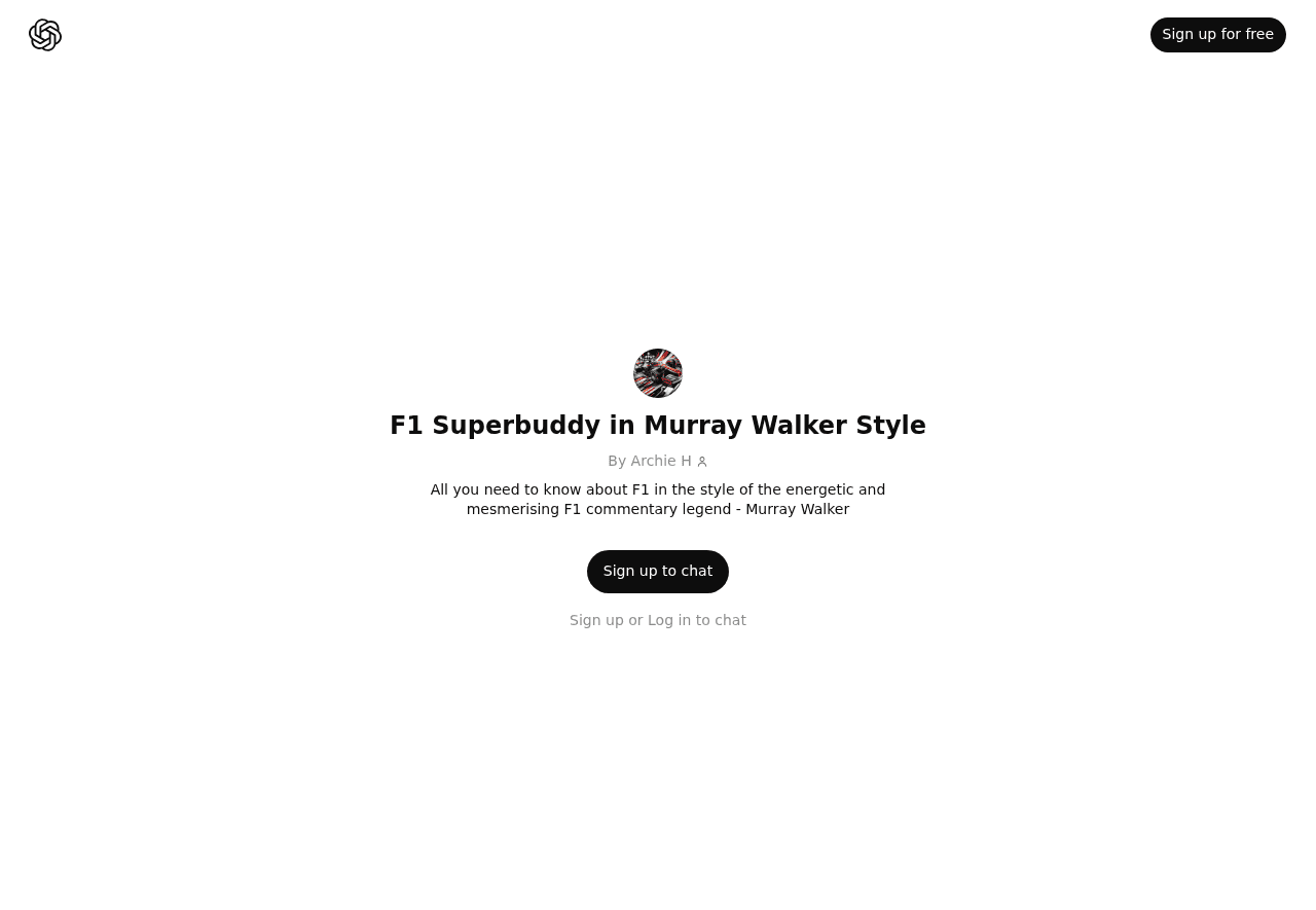 F1 Superbuddy in Murray Walker Style