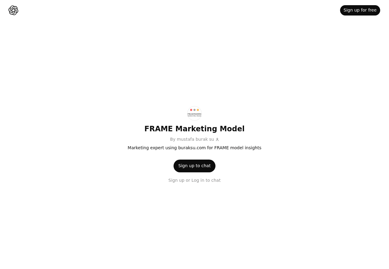 FRAME Marketing Model GPT