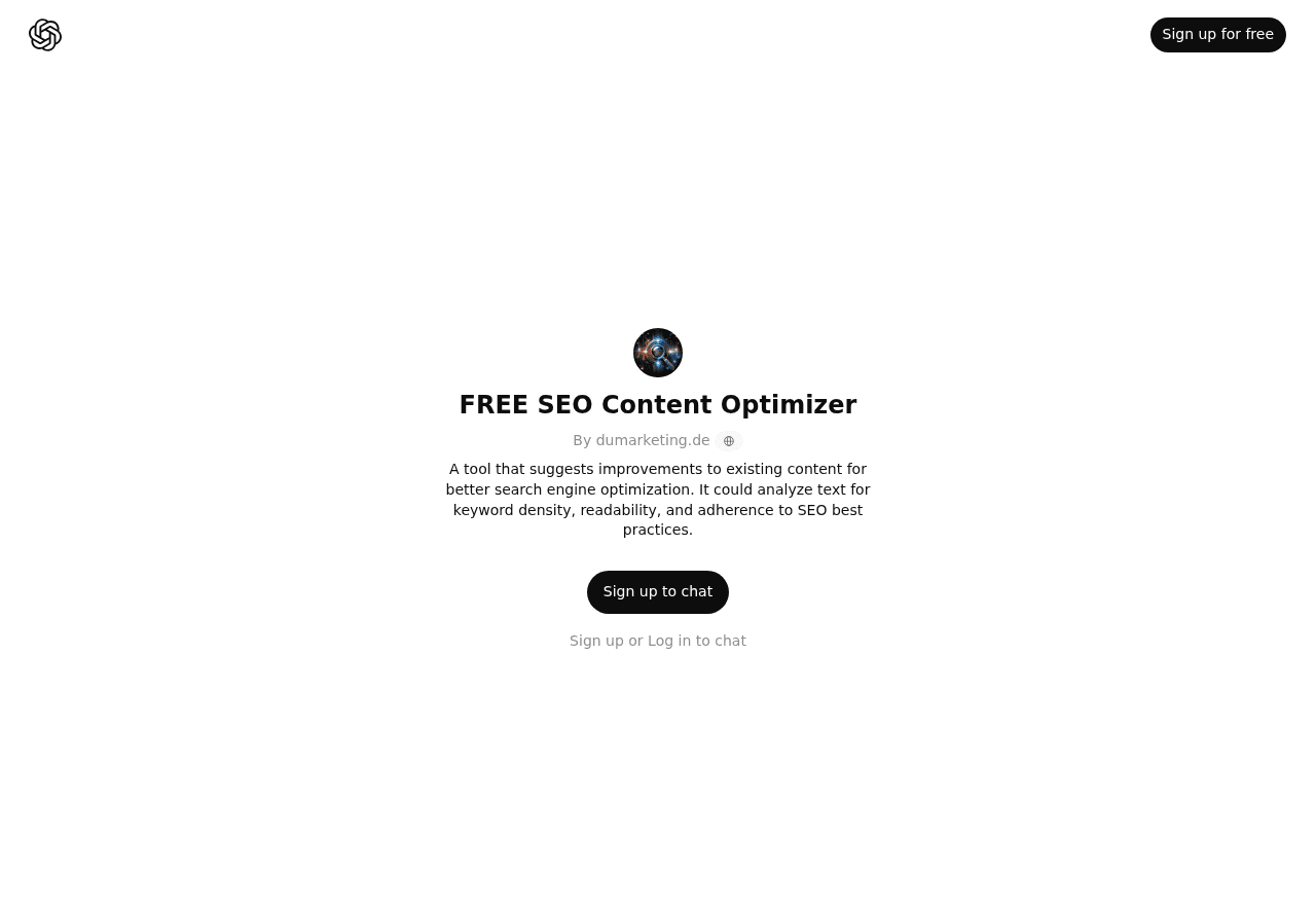 FREE SEO Content Optimizer GPT