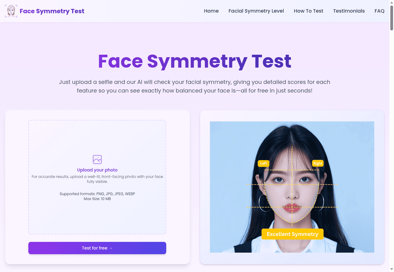 Face Symmetry Test