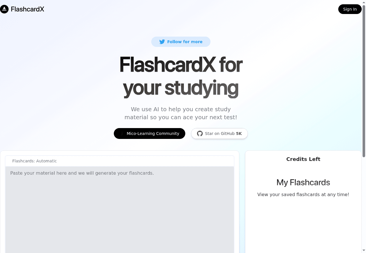 FlashcardX