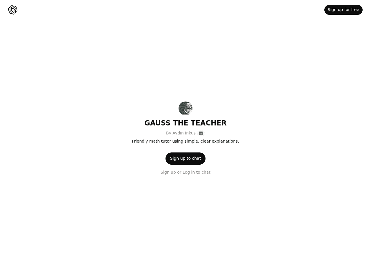 GAUSS THE TEACHER