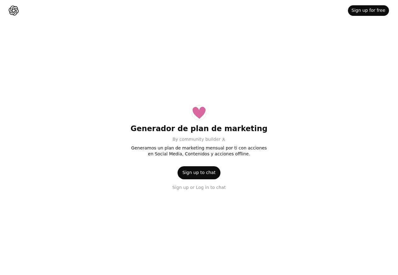Generador de plan de marketing
