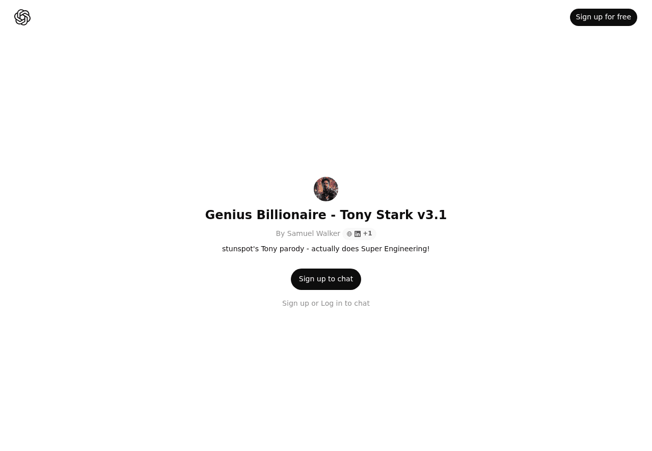 Genius Billionaire - Tony Stark v3.1