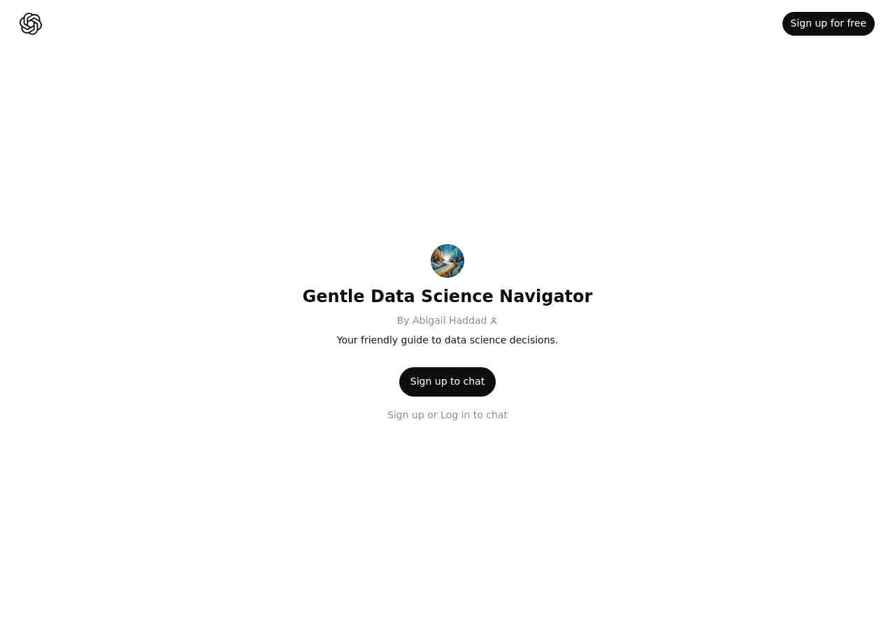 Gentle Data Science Navigator