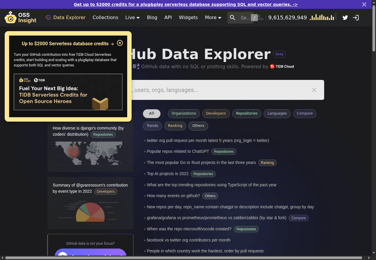GitHub Data Explorer