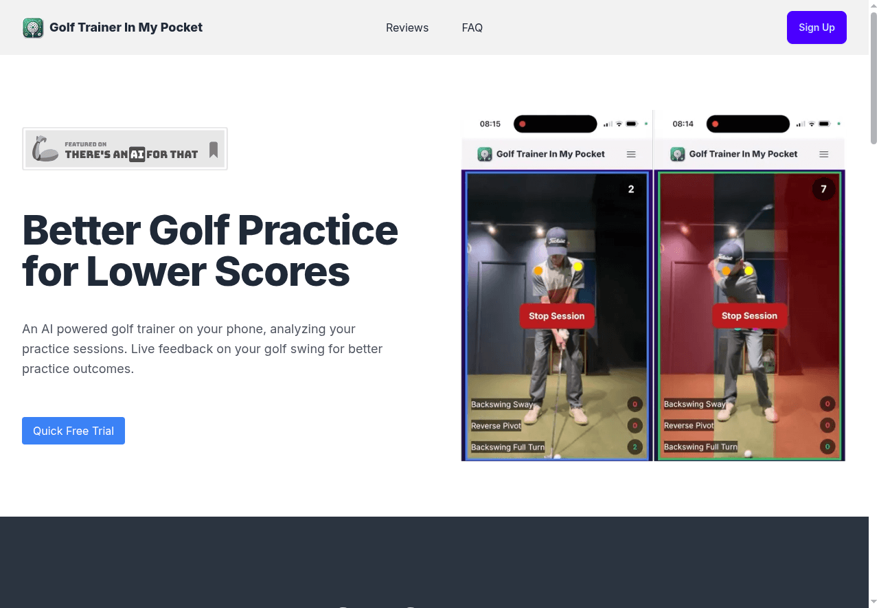 Golf Trainer In My Pocket