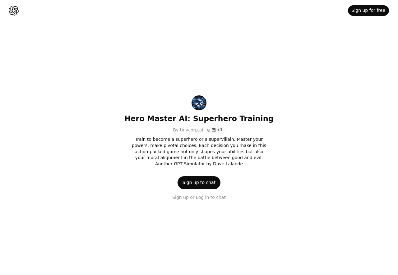 Hero Master AI: Superhero Training
