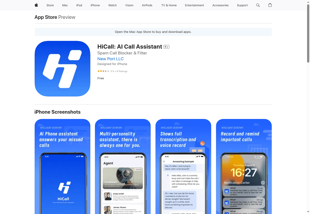 HiCall: AI Call Assistant