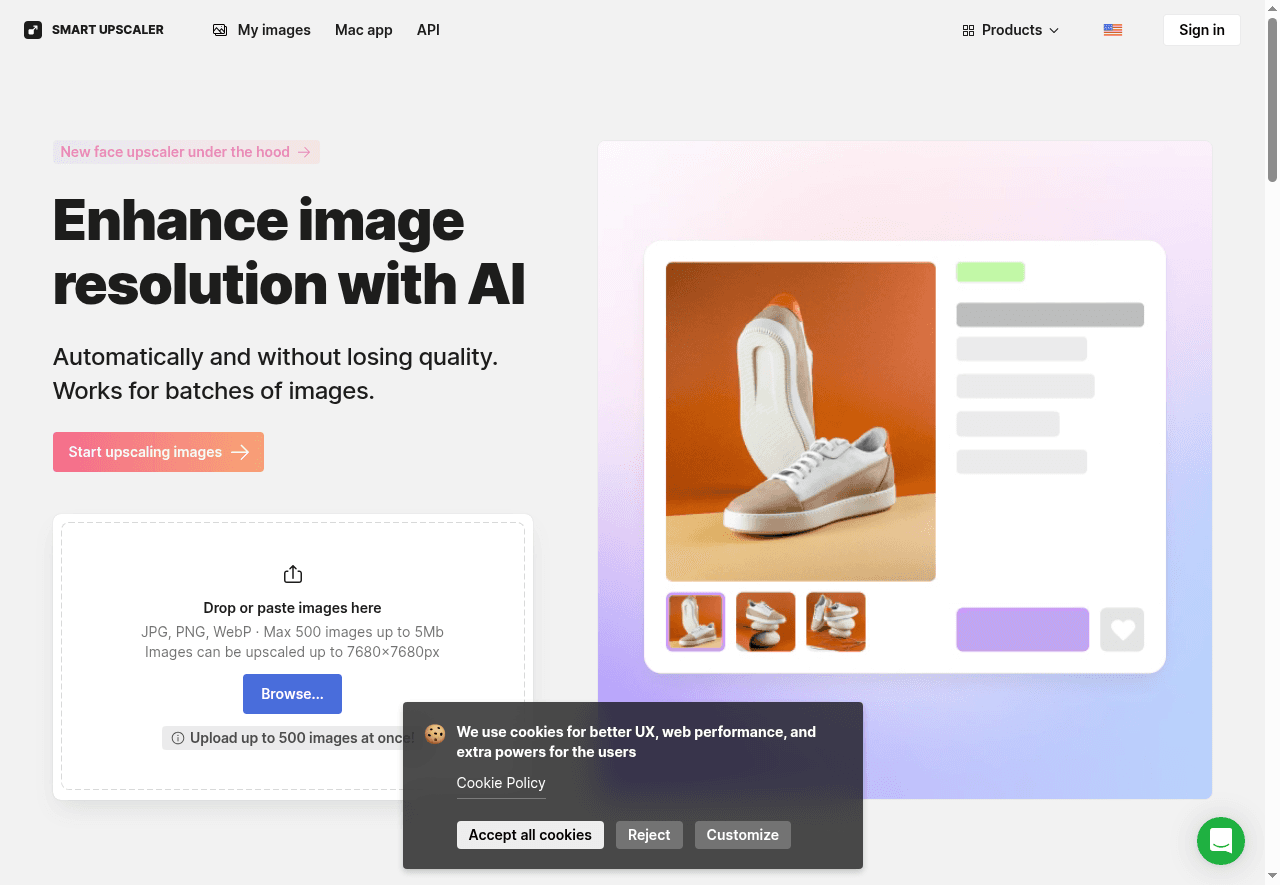 Icons8 AI Image Upscaler