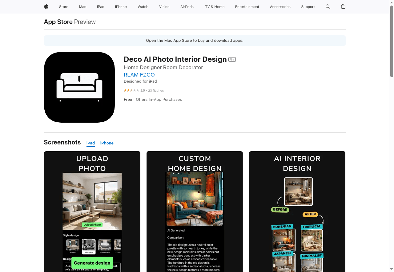 Interior AI - Design any space