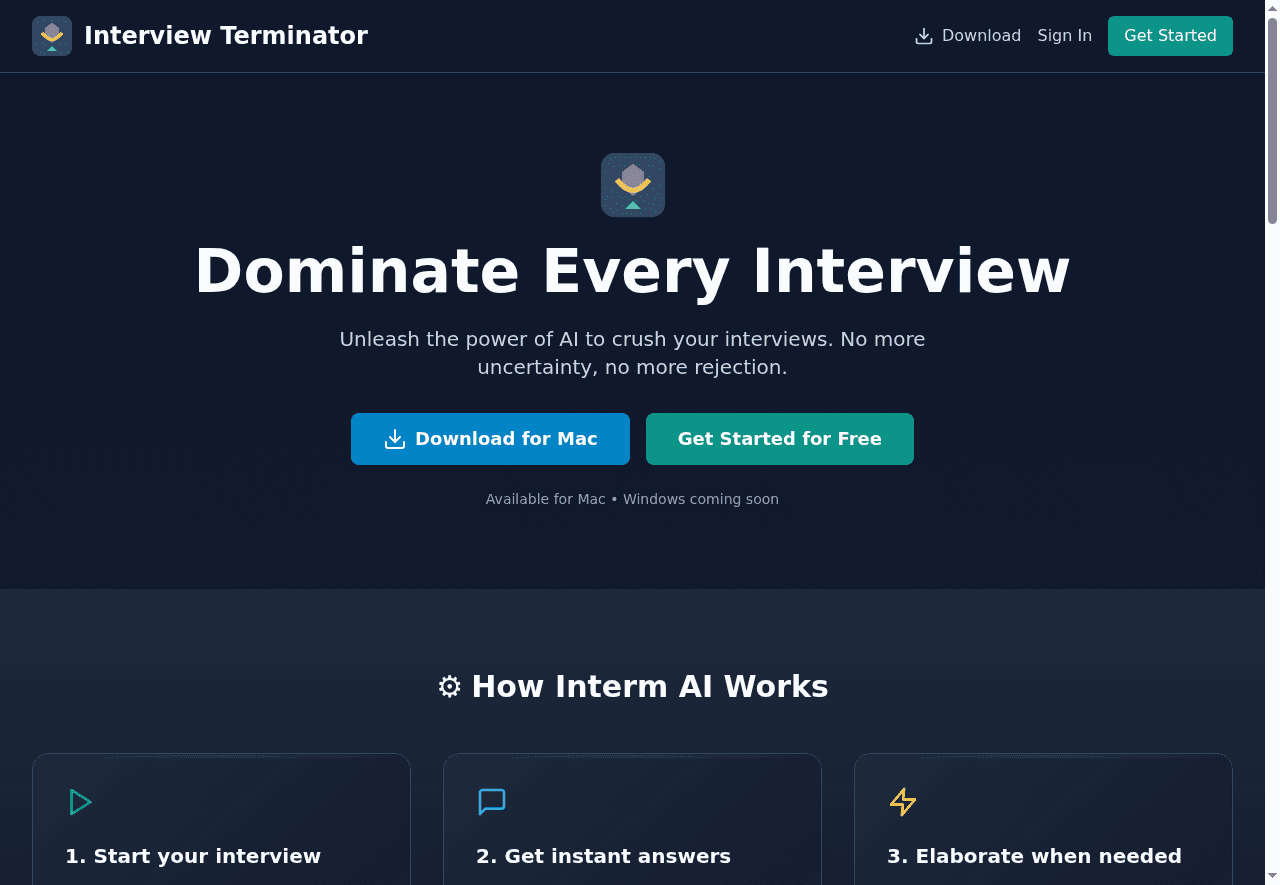 Interm AI - Interview Terminator