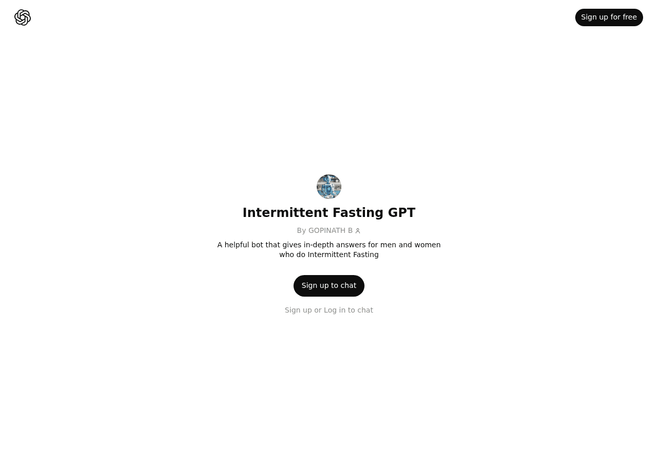 Intermittent Fasting GPT