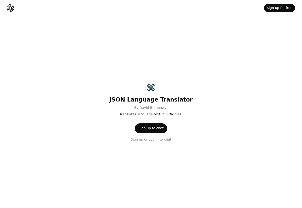 JSON Language Translator GPT