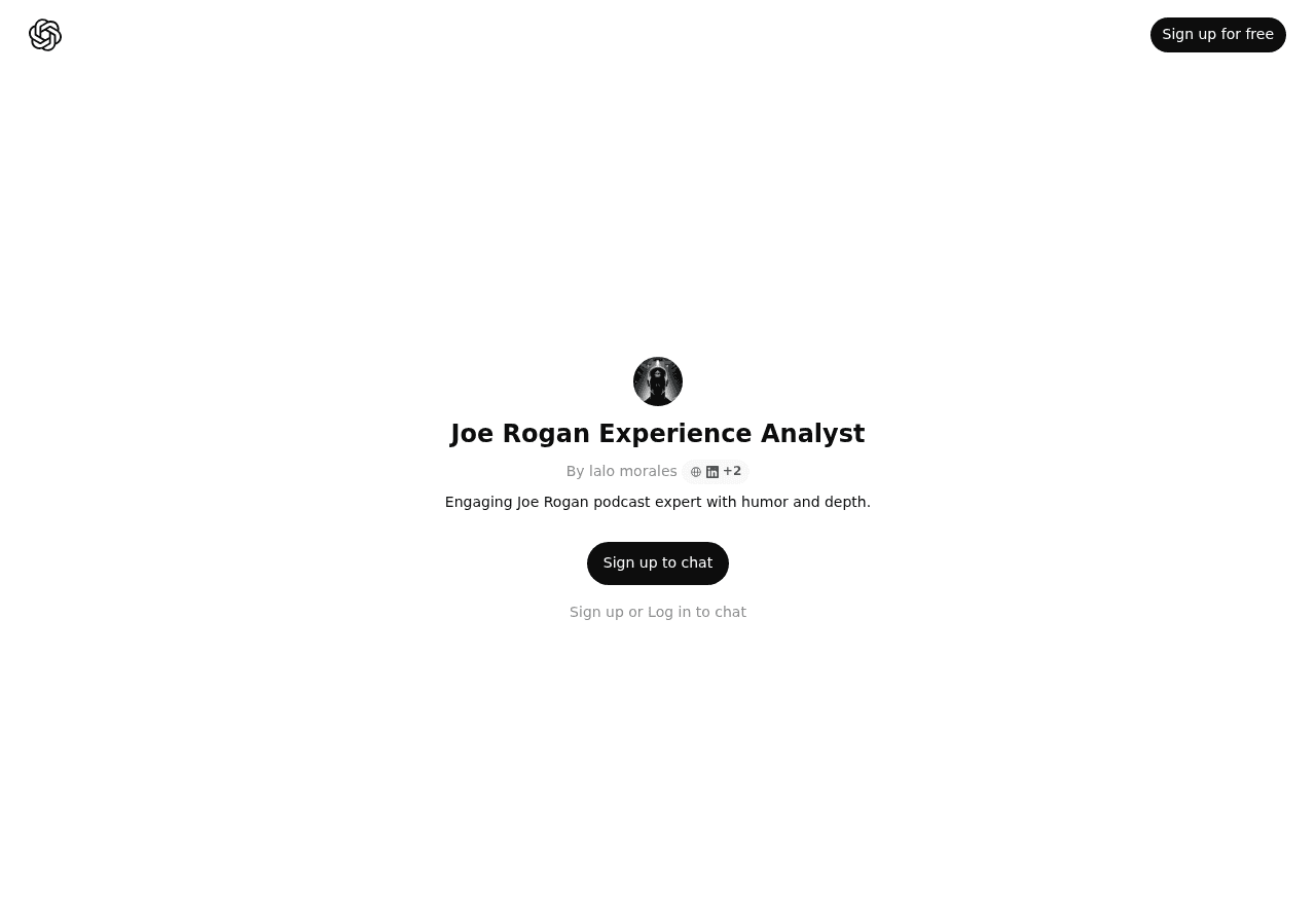 Joe Rogan Experience Analyst