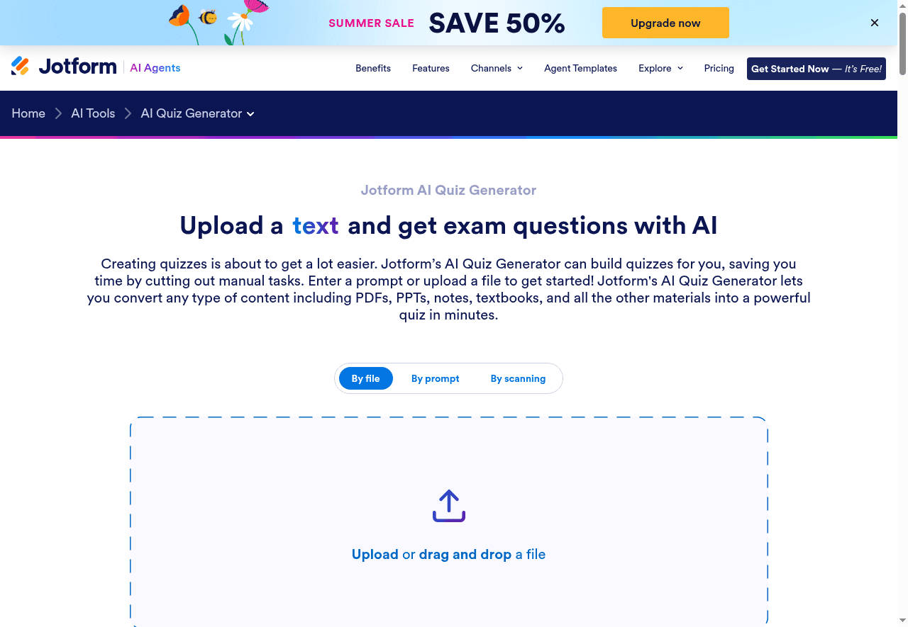 Jotform AI Quiz Generator