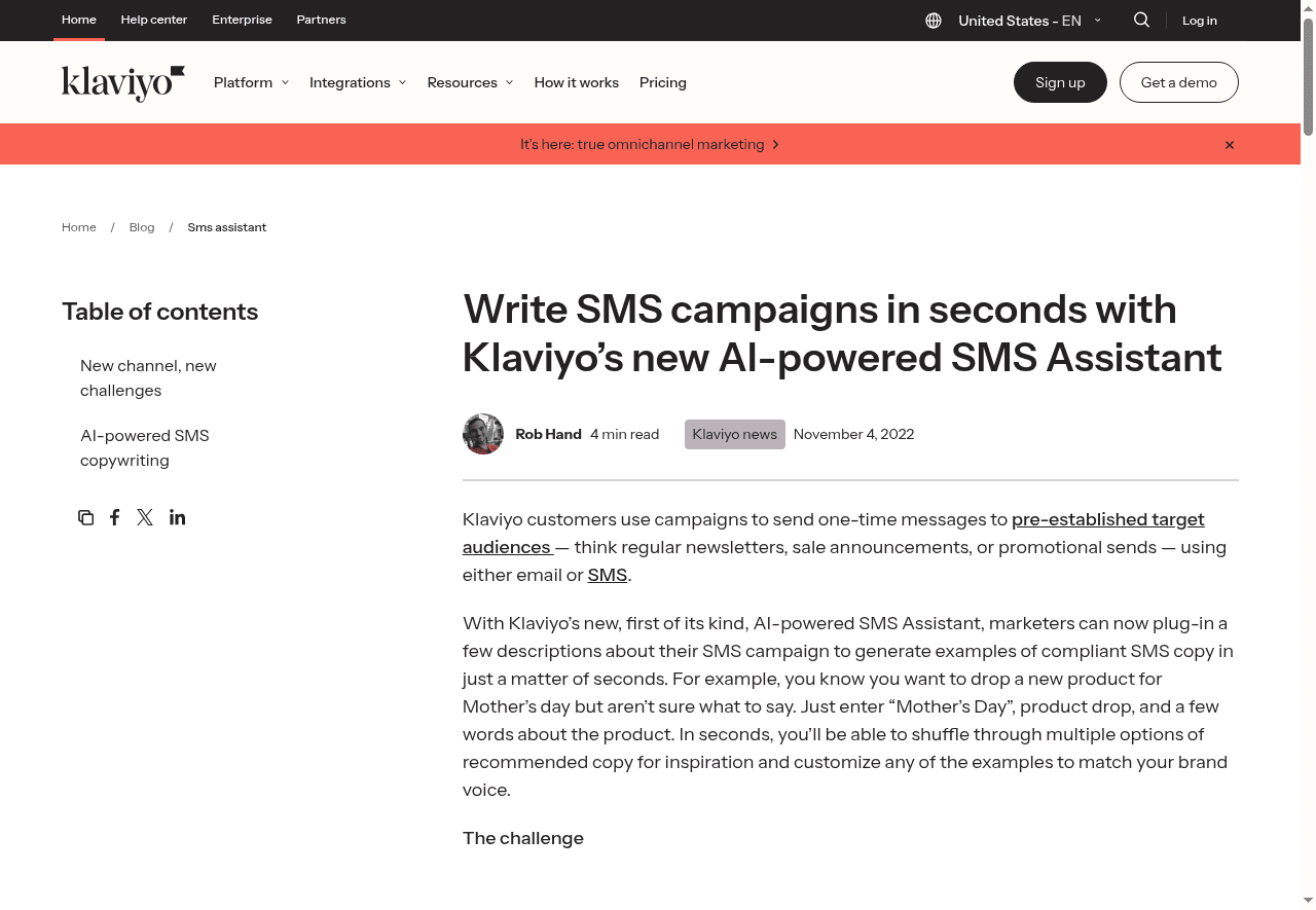 Klaviyo SMS Assistant
