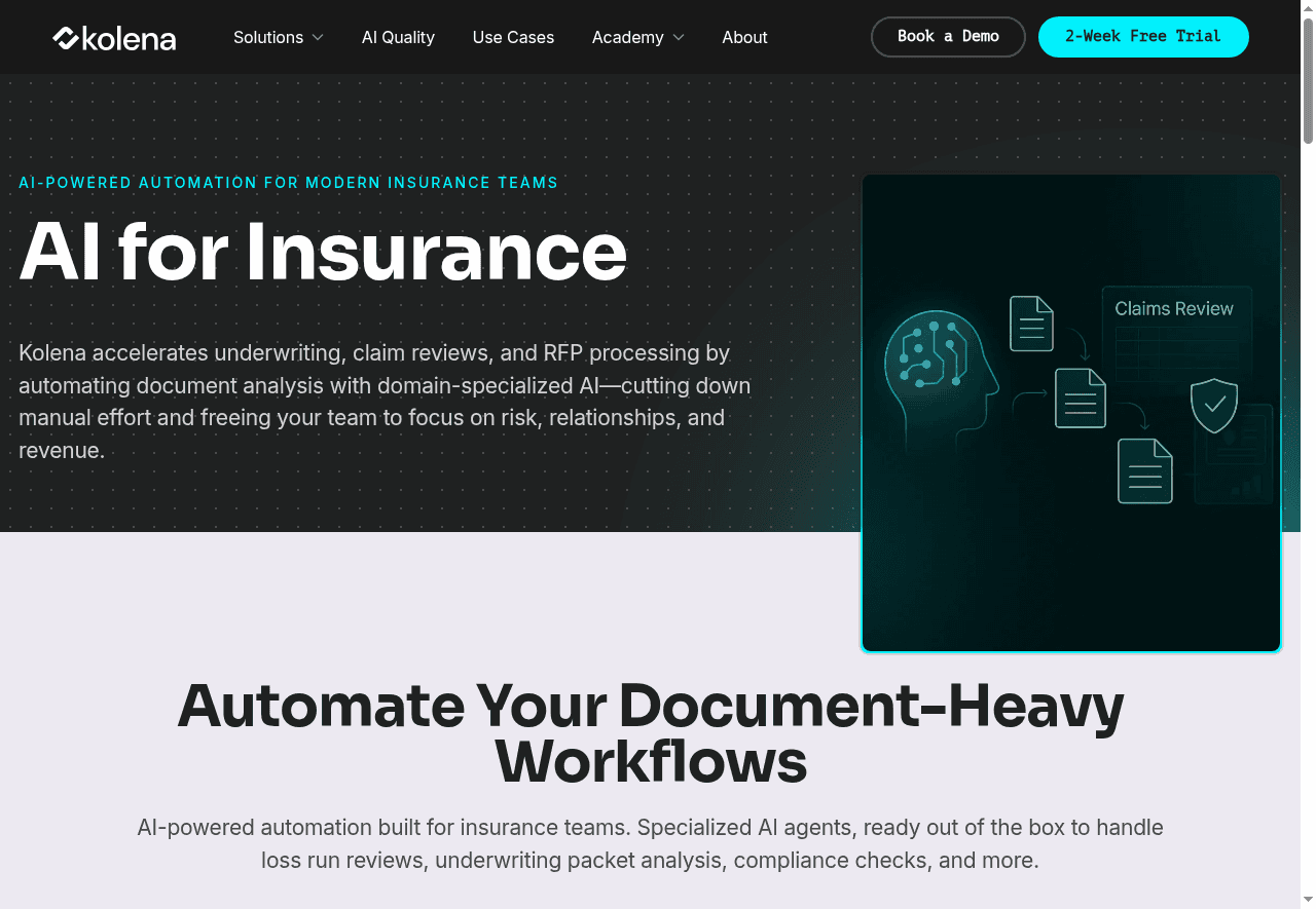Kolena AI for Insurance
