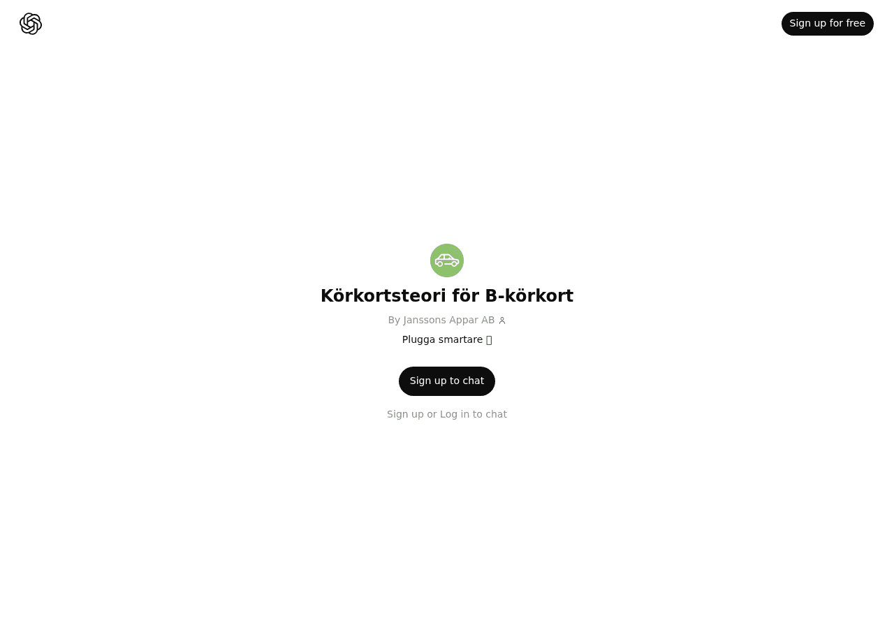 Krkortsteori fr B-krkort GPT