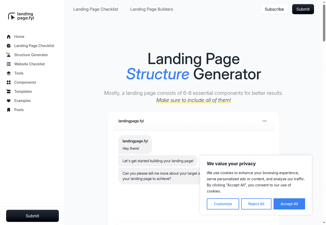LandingPage.fyi