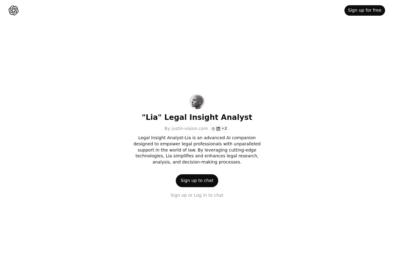 Legal Insight Analyst 'LIA'