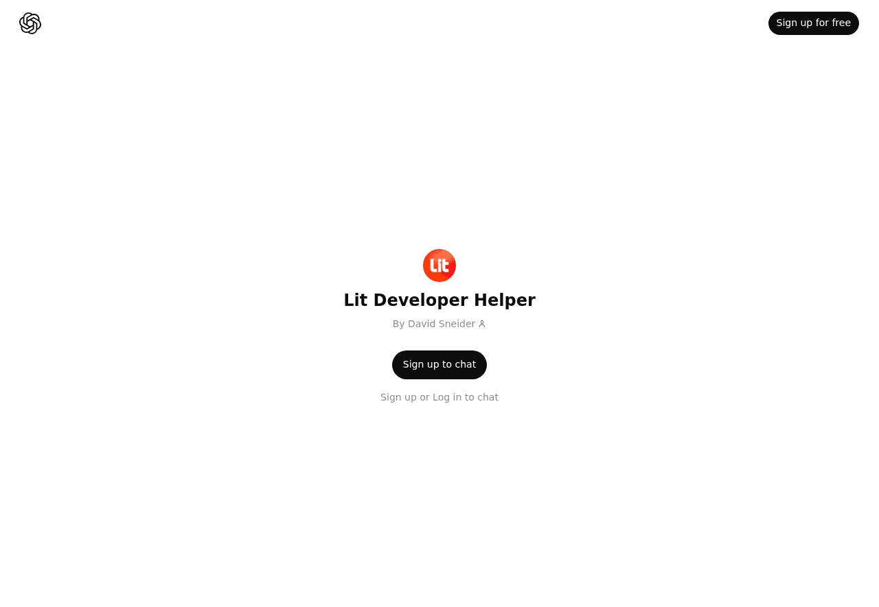 Lit Developer Helper