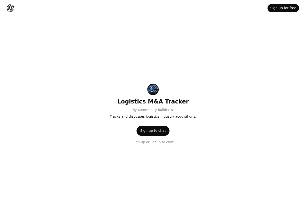 Logistics M&A Tracker