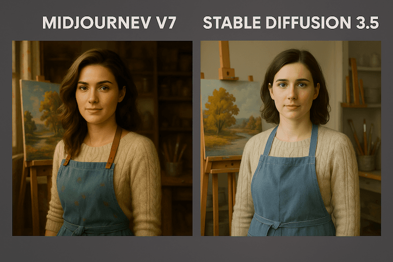 Midjourney V7 vs Stable Diffusion 3.5: Which AI Image Generator to Choose in 2025?