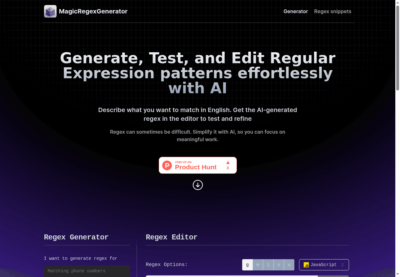 Magic Regex Generator