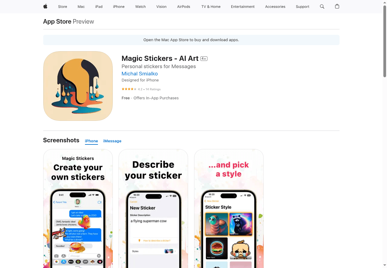 Magic iMessage Stickers