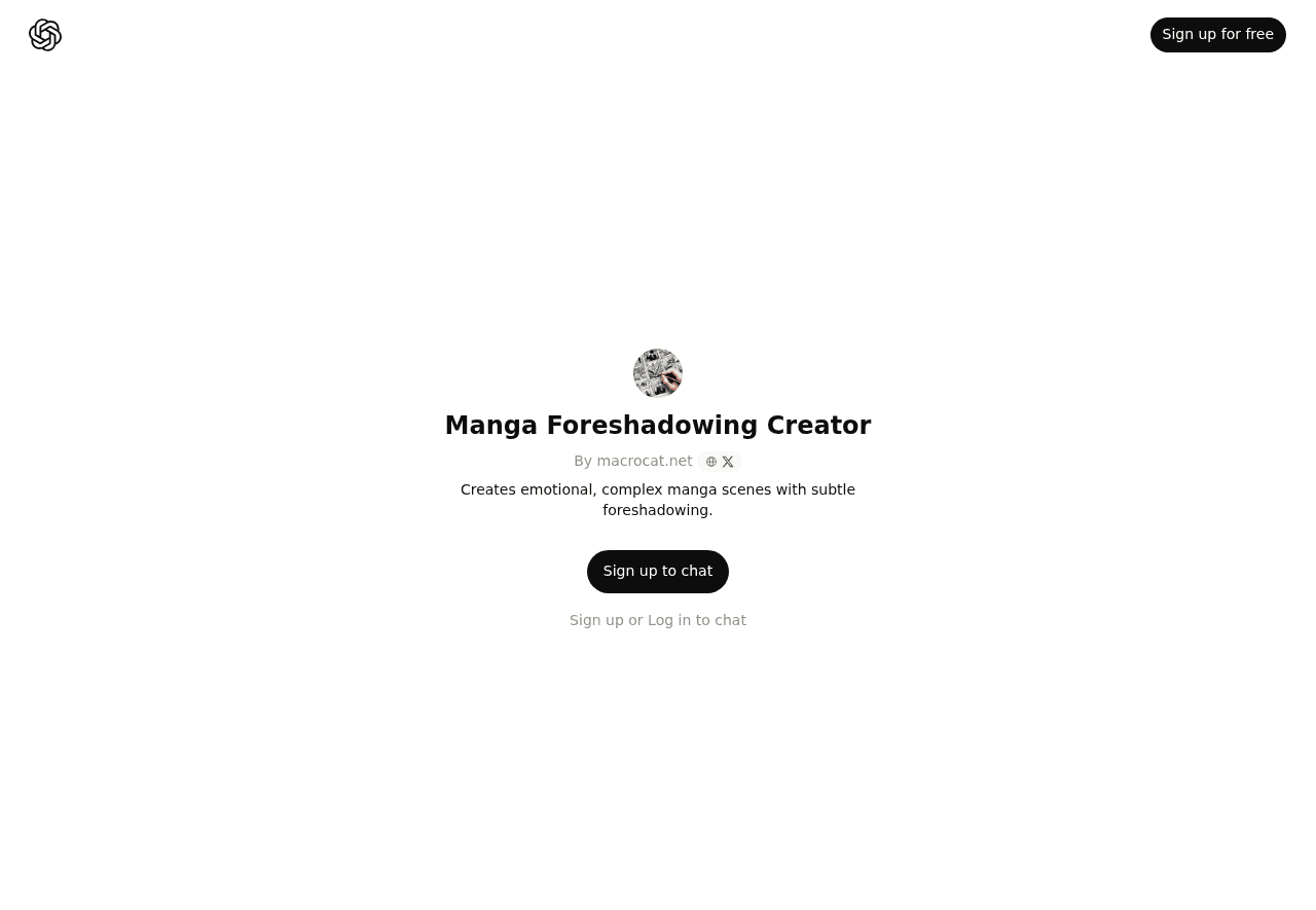 Manga Foreshadowing Creator