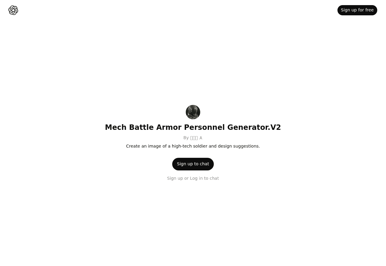 Mech Battle Armor Personnel Generator