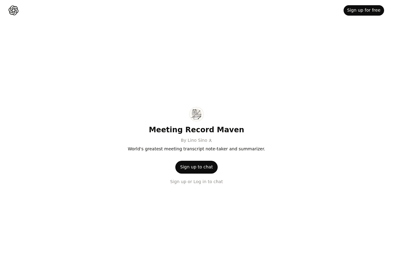Meeting Record Maven