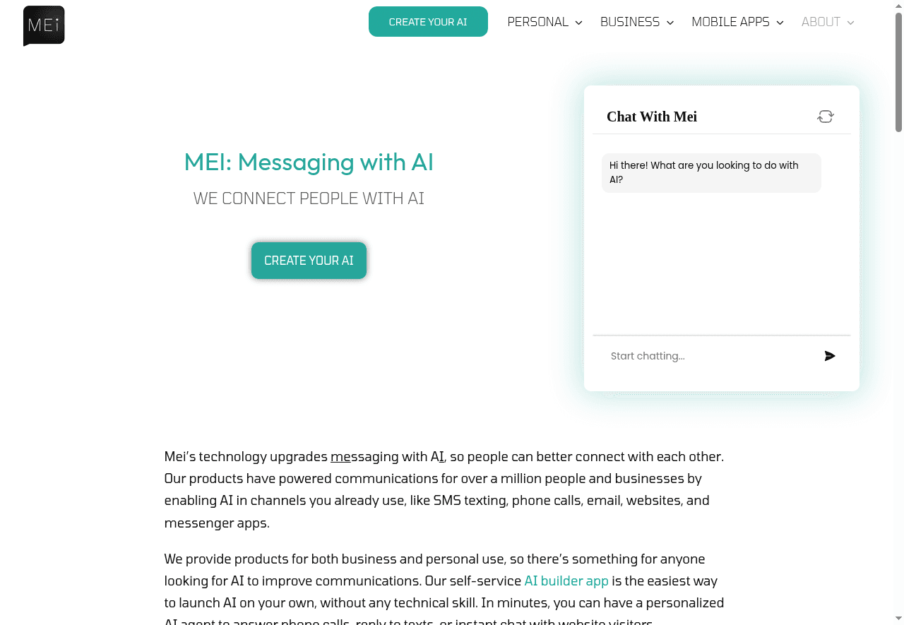 Mei | Messaging With AI