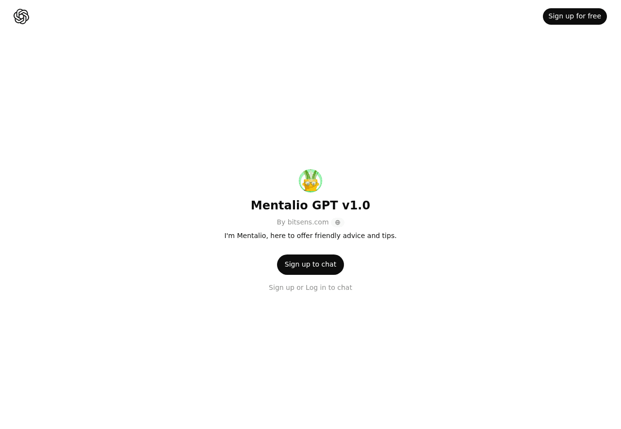 Mentalio GPT v1.0