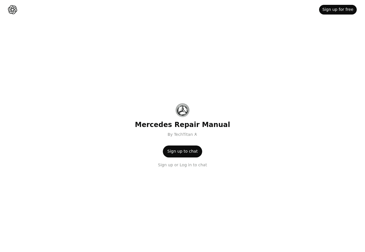 Mercedes Repair Manual