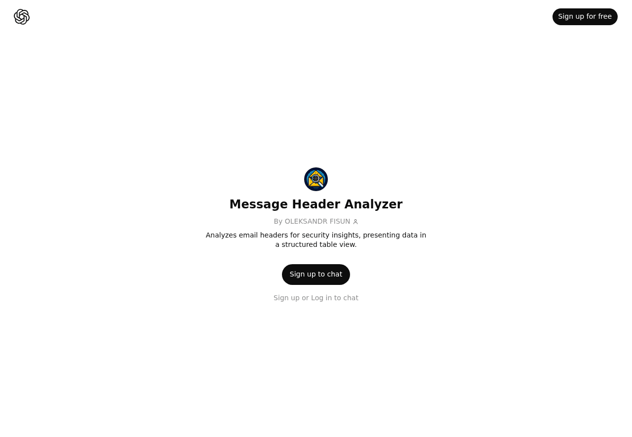 Message Header Analyzer