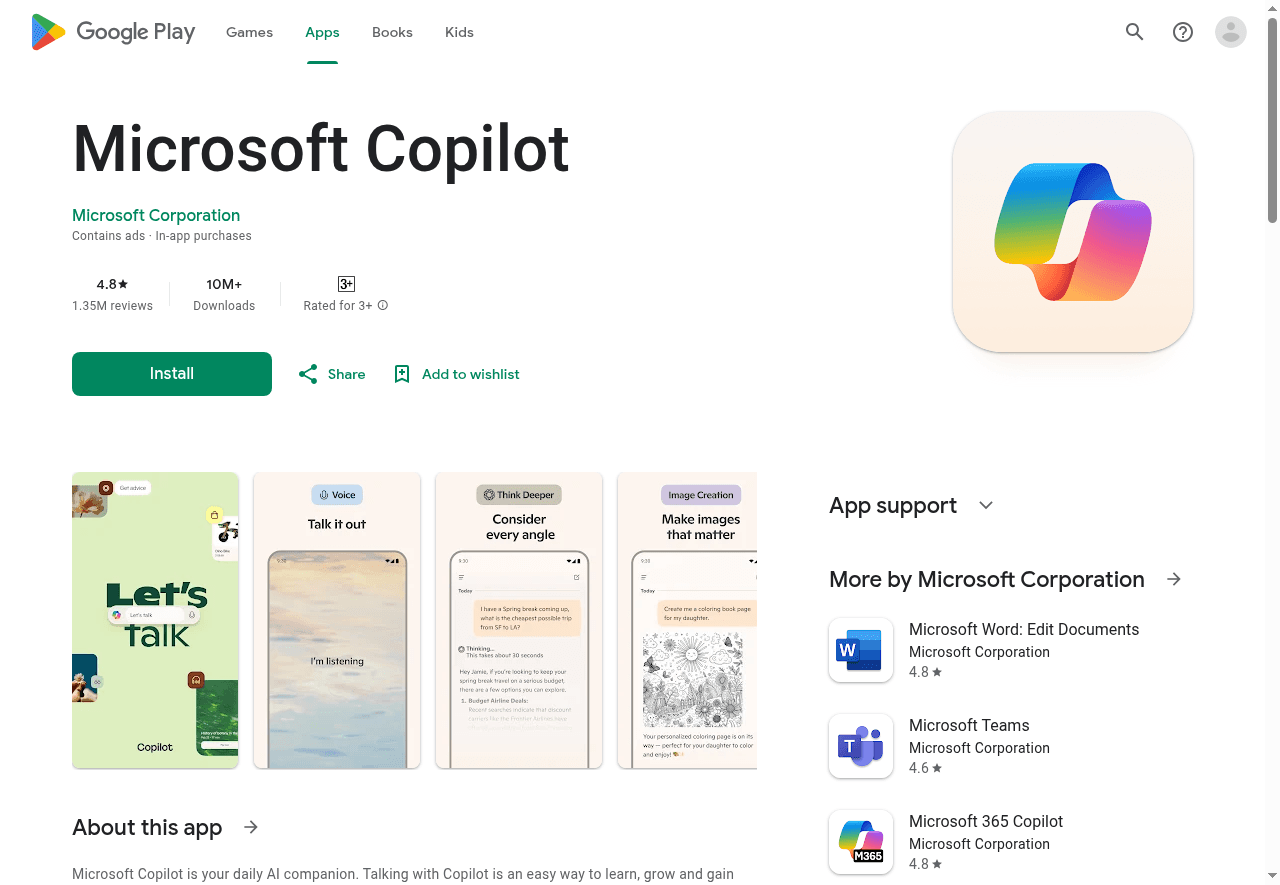 Microsoft Copilot for Android
