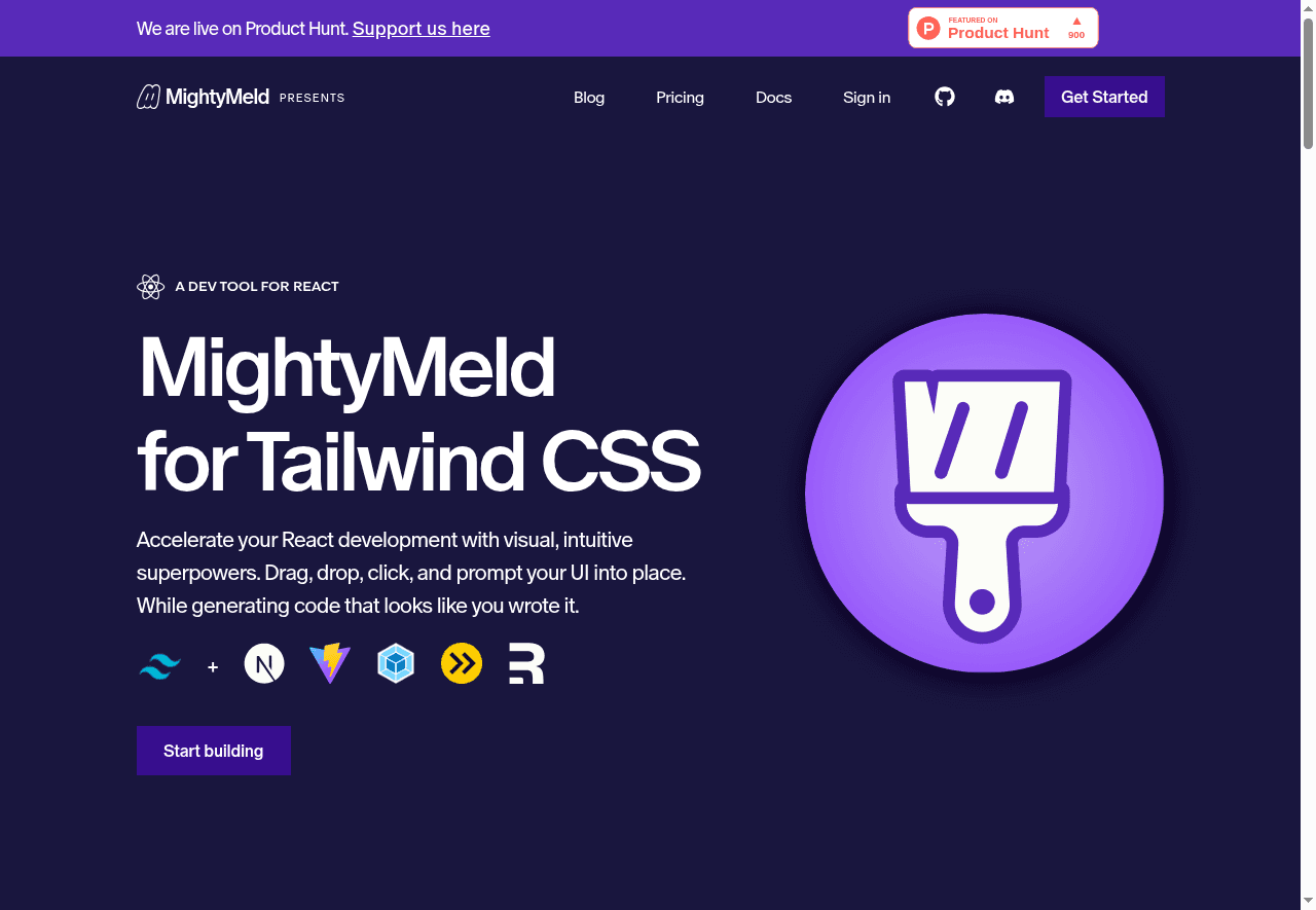 MightyMeld for Tailwind CSS and React