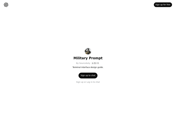 Military Prompt — Creative Writing | AIMarketwave
