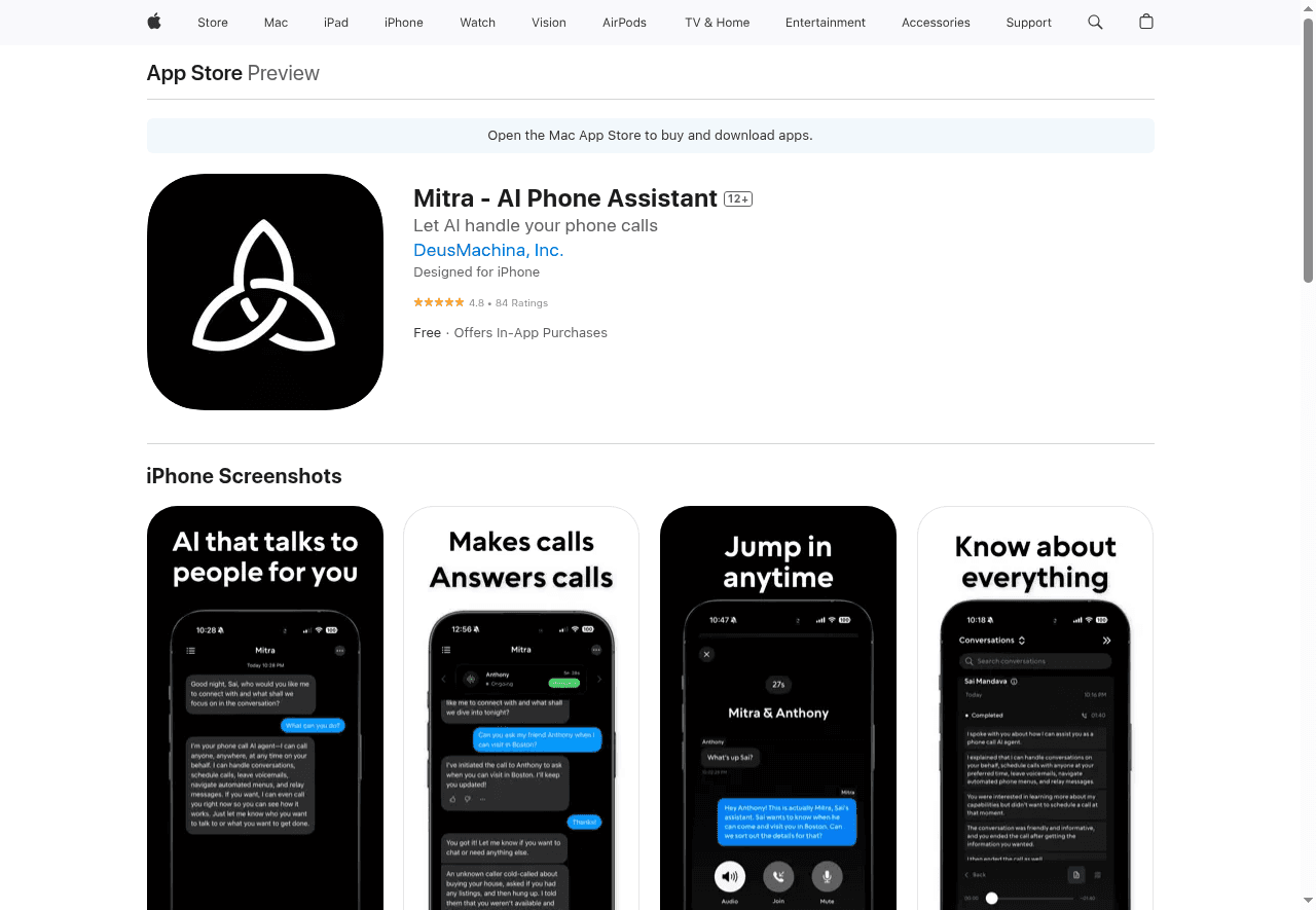 Mitra - Call People with AI