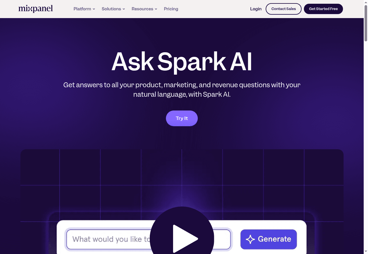 Mixpanel Spark