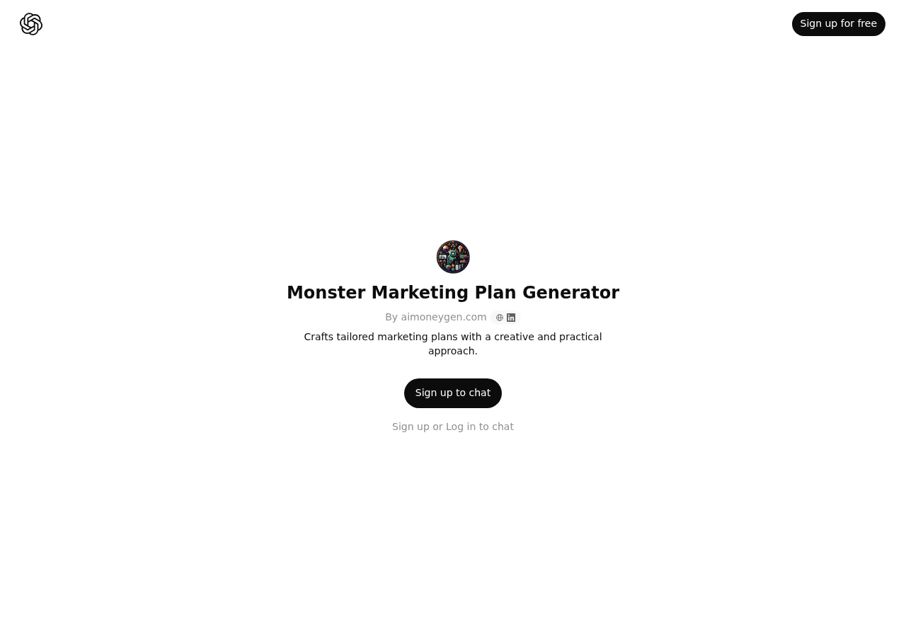 Monster Marketing Plan Generator