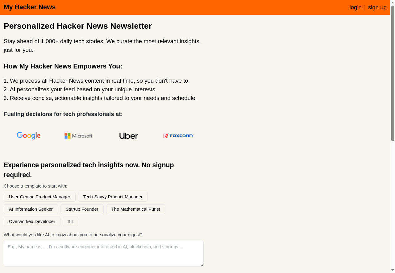 My Hacker News