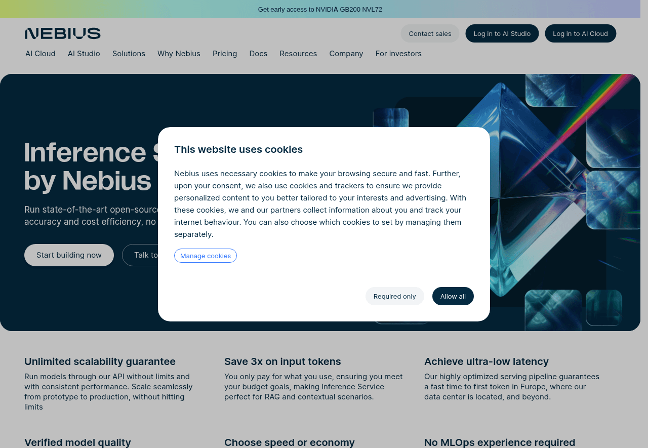 Nebius AI Studio