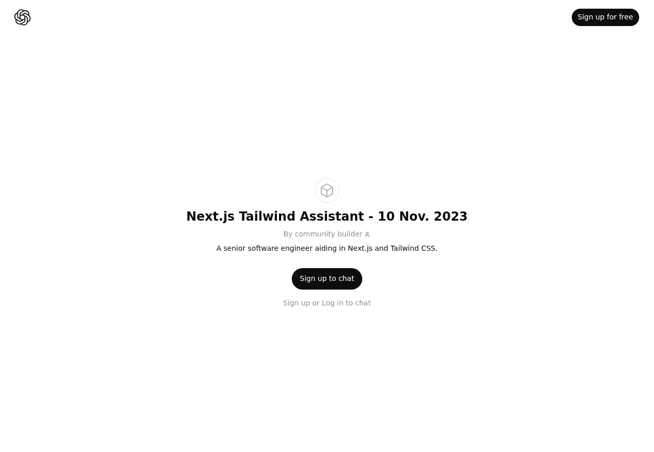 Next.js Tailwind Assistant