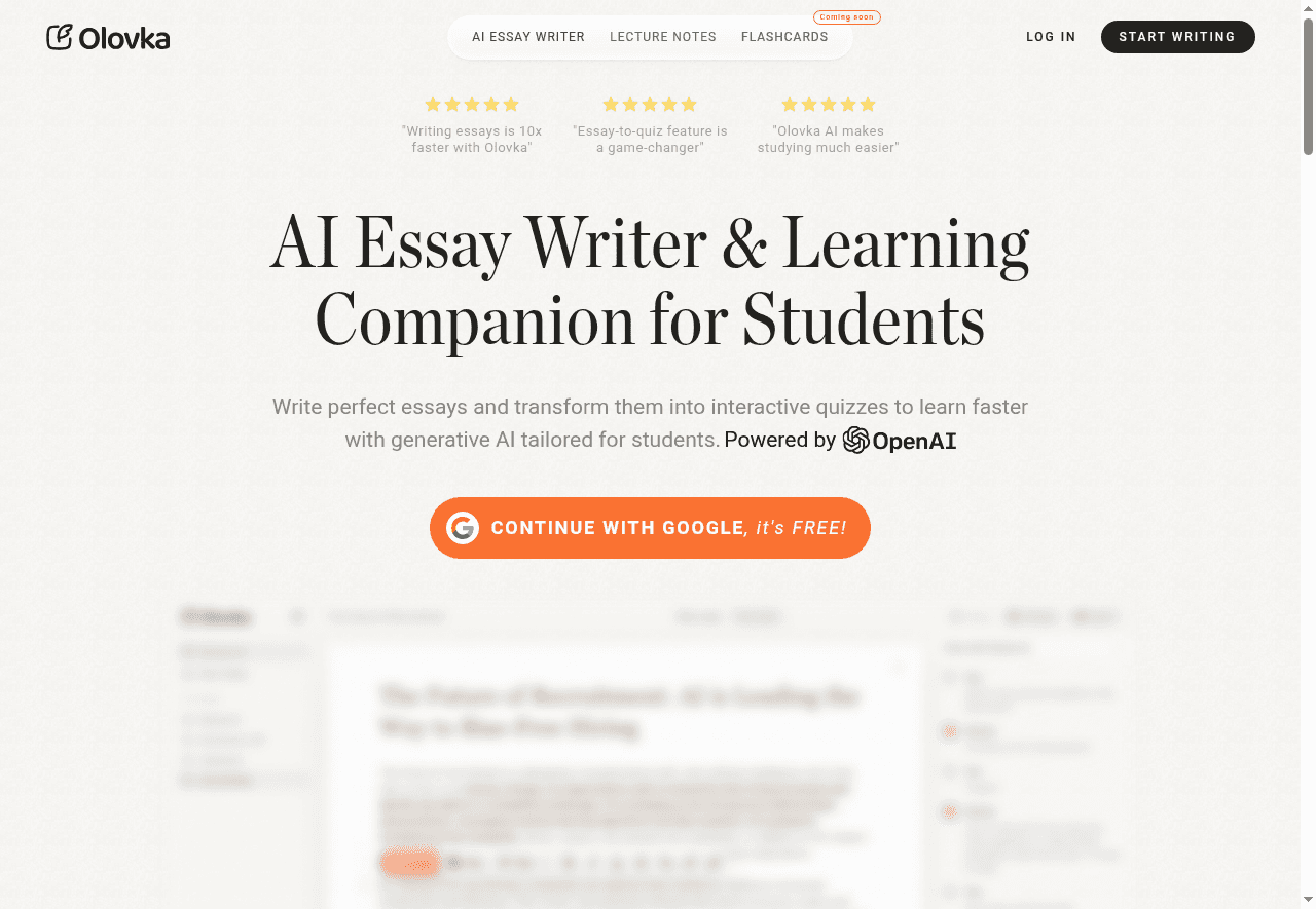 Olovka AI Essay Writer