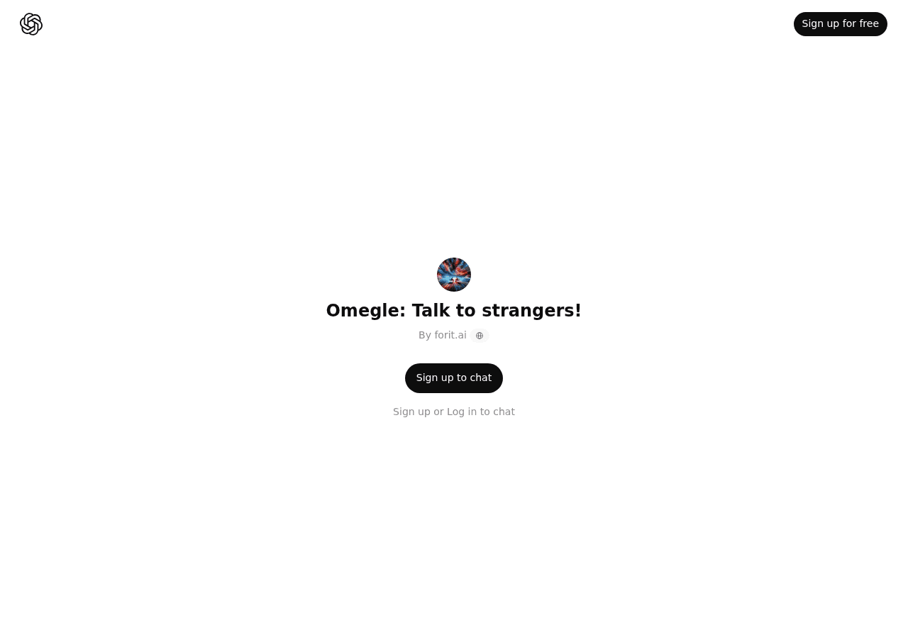Omegle: Talk to strangers! GPT
